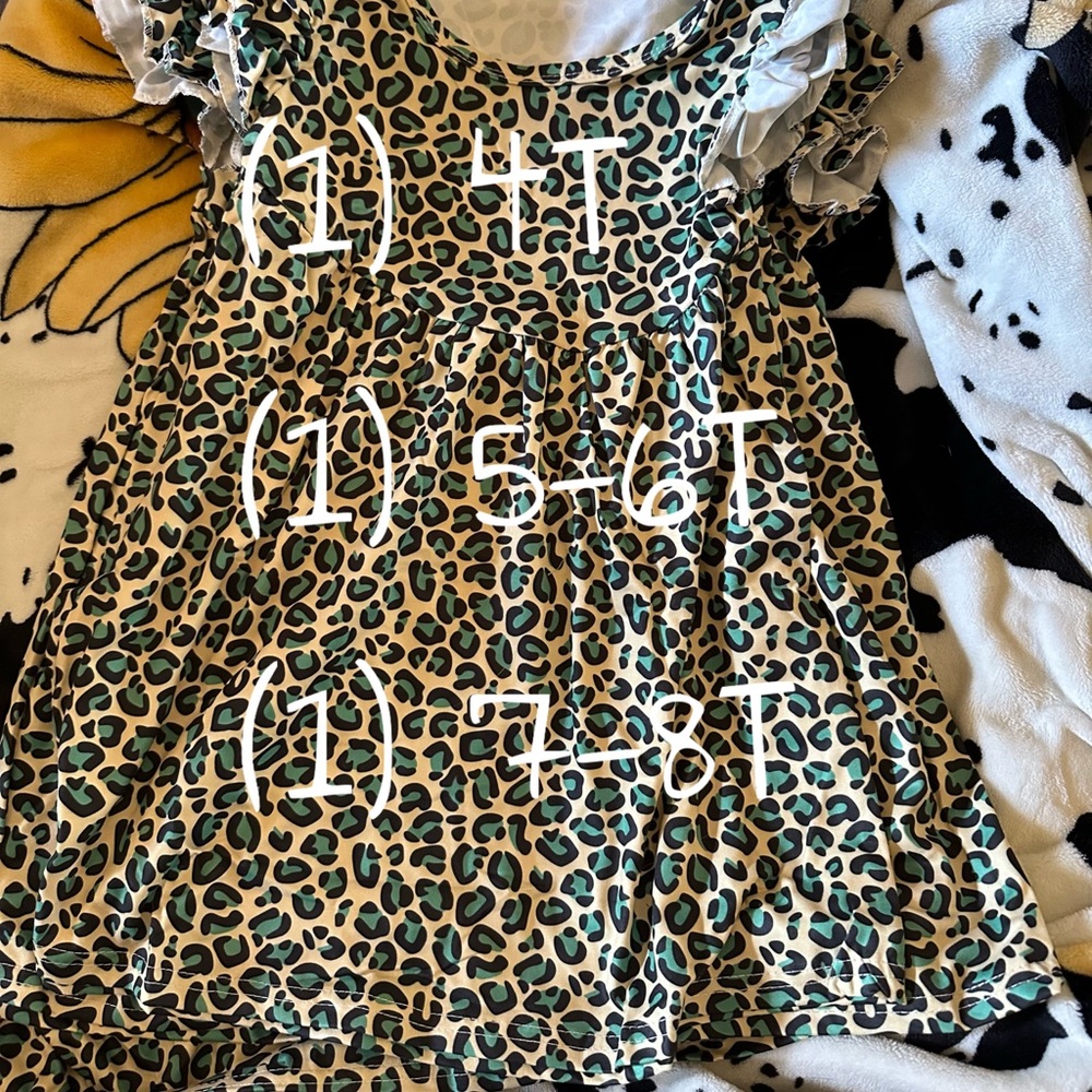 Leopard Print Ruffle Sleeve Dress